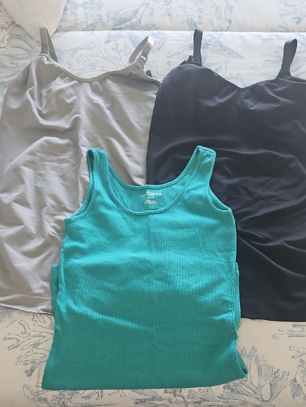 Set Of 3 Womans Maternity Tank Tops